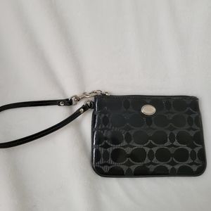 Coach patent leather wristlet